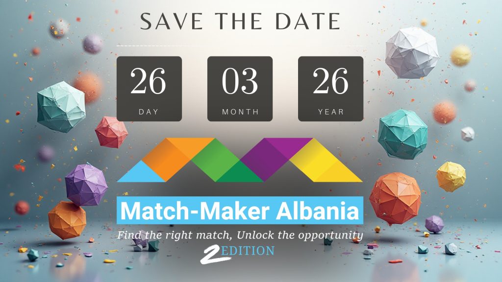 Ενημέρωση για το Διεθνές Επιχειρηματικό Event “Match-Maker 2” –26-3-2026, Τίρανα του αλβανικού φορέα AIDA